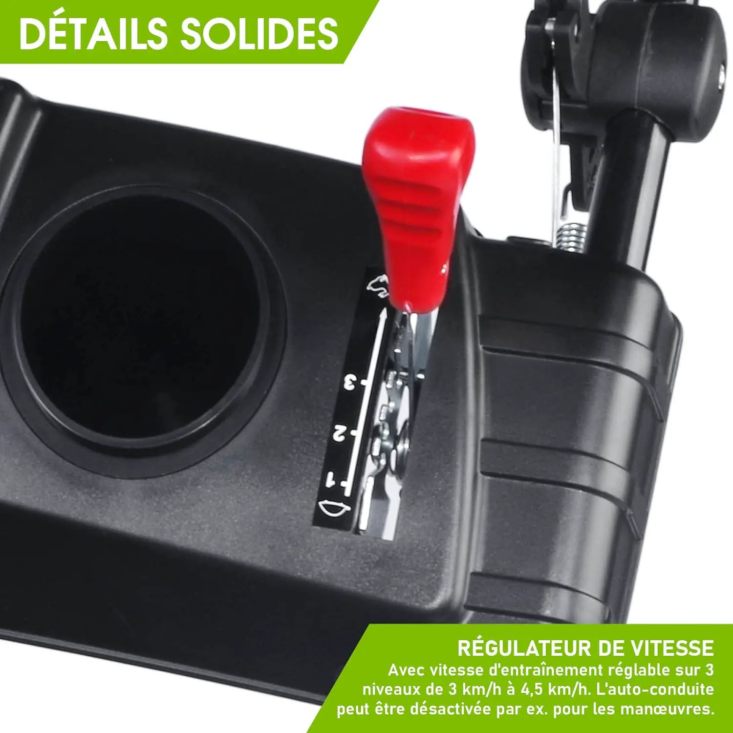 Tondeuse autoportée en métal noir vue 9