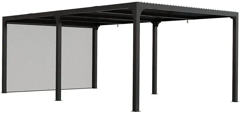 Pergola en aluminium anthracite 3,6x6 m vue 4