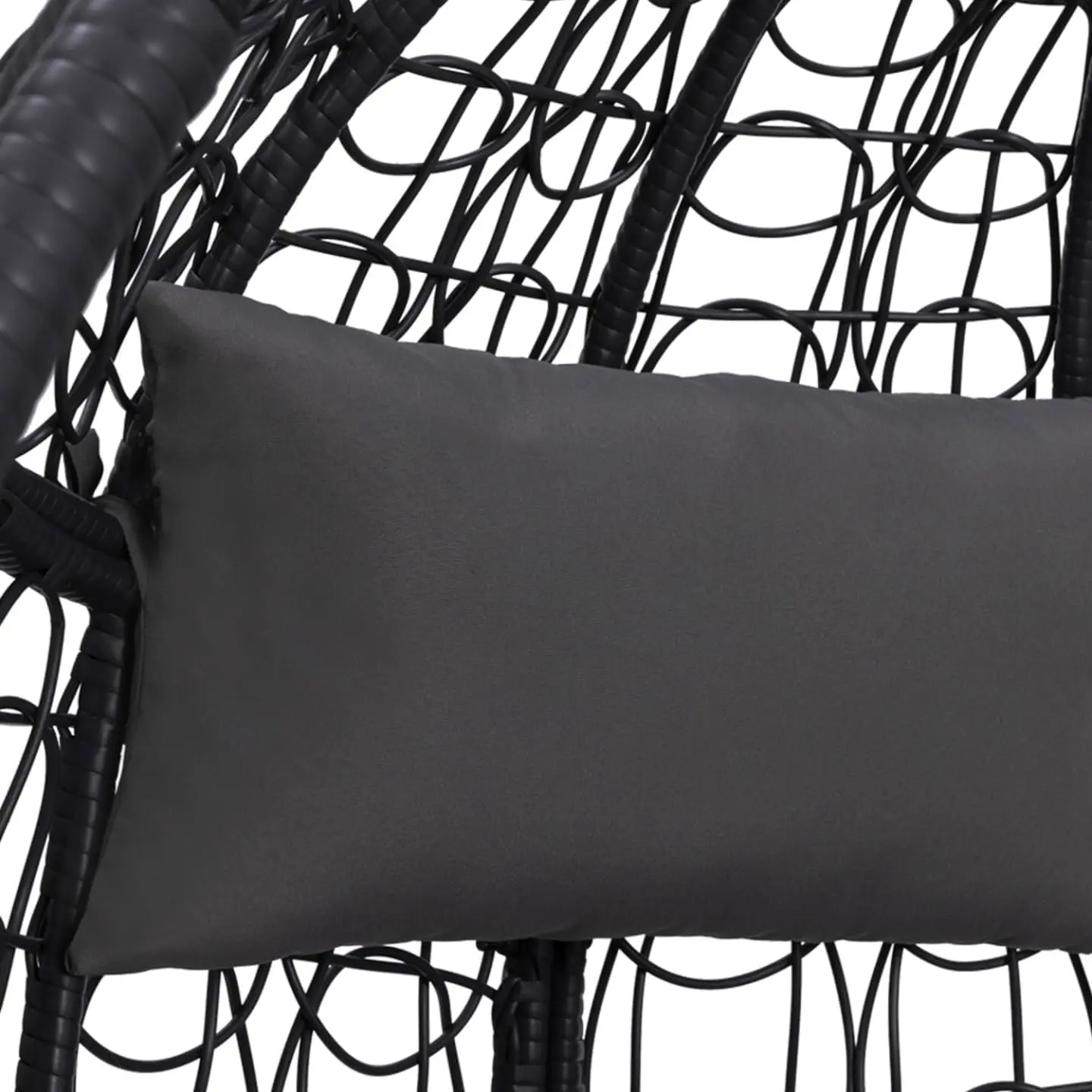 Fauteuils suspendus en rotin gris vue 7