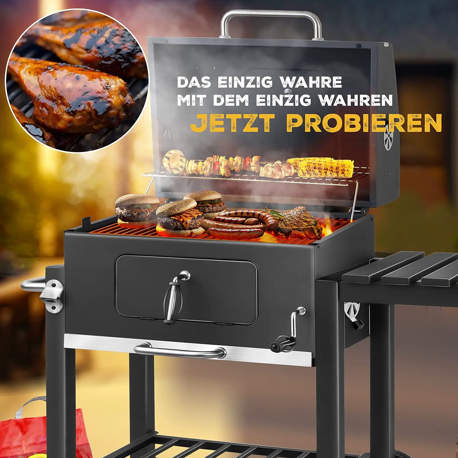 Barbecue weber en bois vue 2
