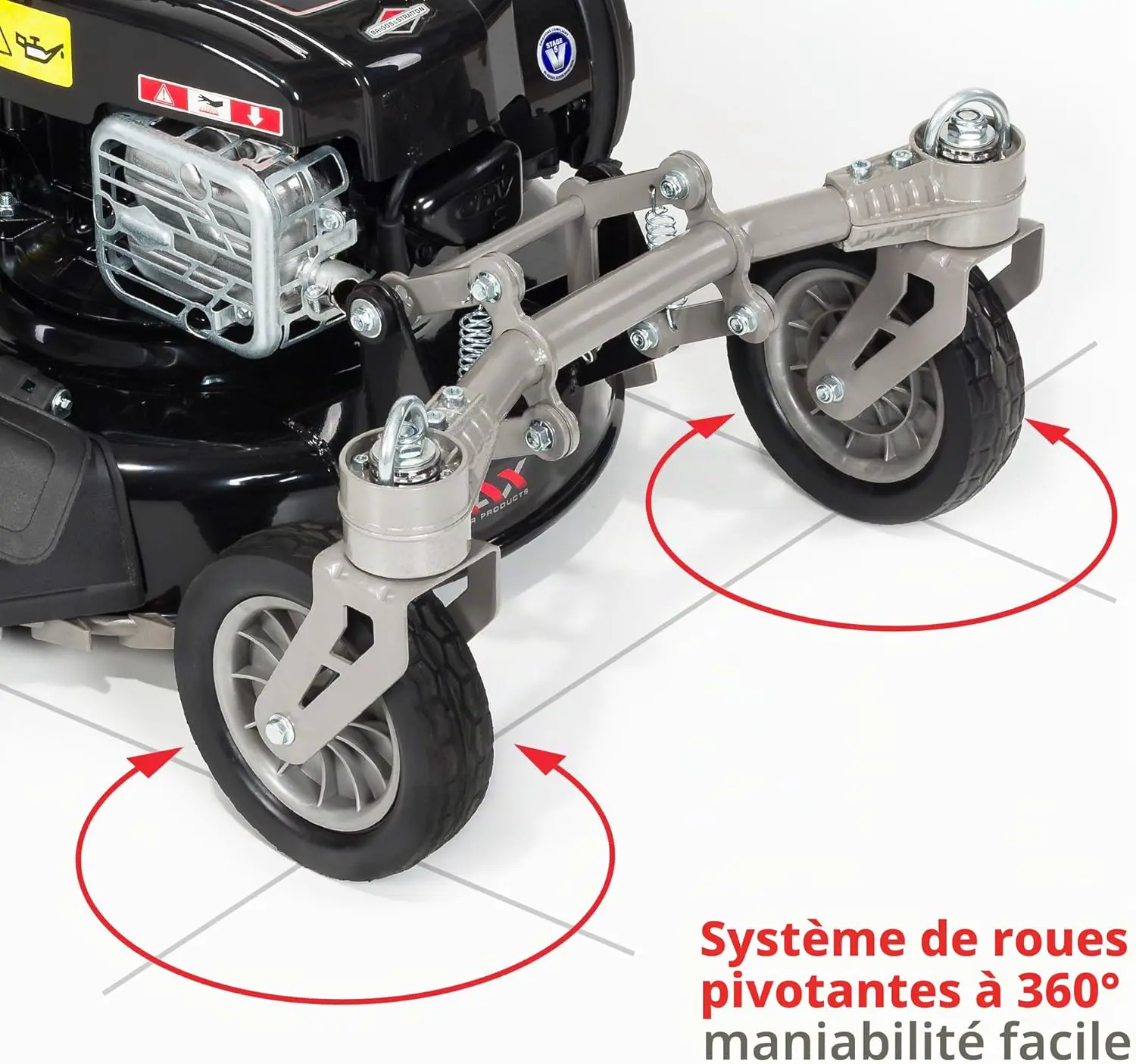Tondeuse autoportée en métal noir vue 5