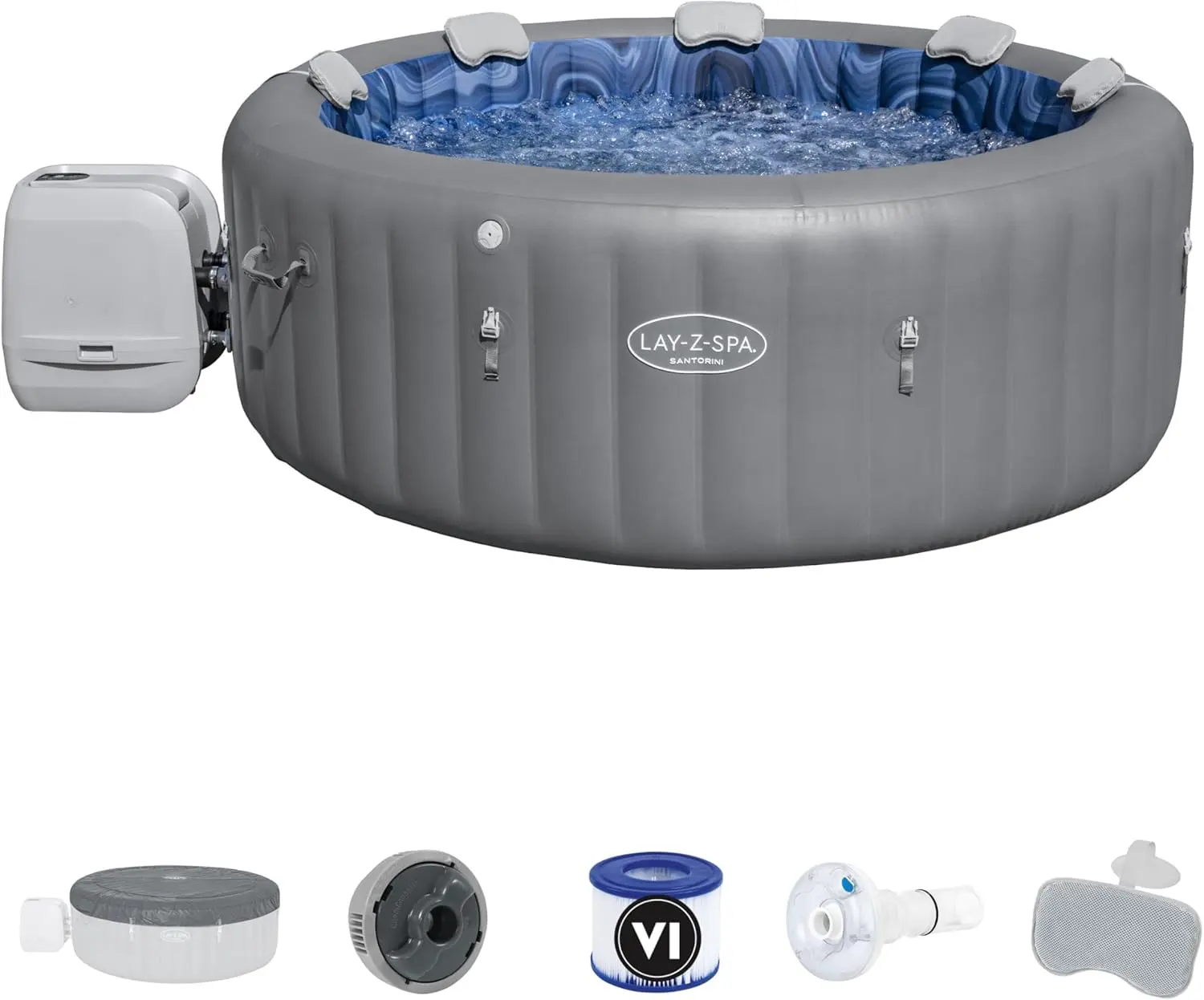 Bestway LAY-Z-SPA® Santorini Hydrojet Pro™ 216 x 80 cm, 5-7 personnes