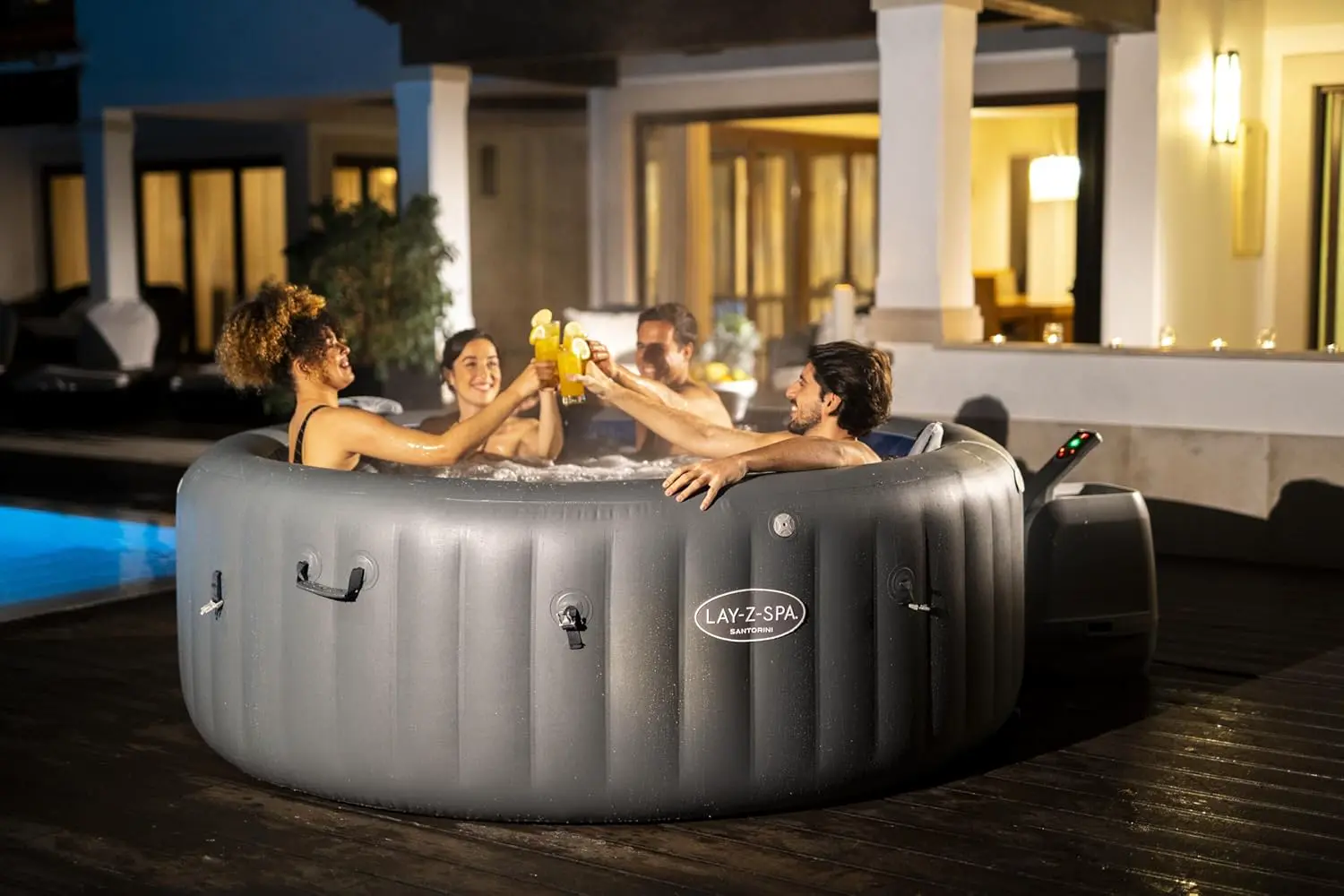 Spa gonflable 6 personnes 7 places gris vue 6