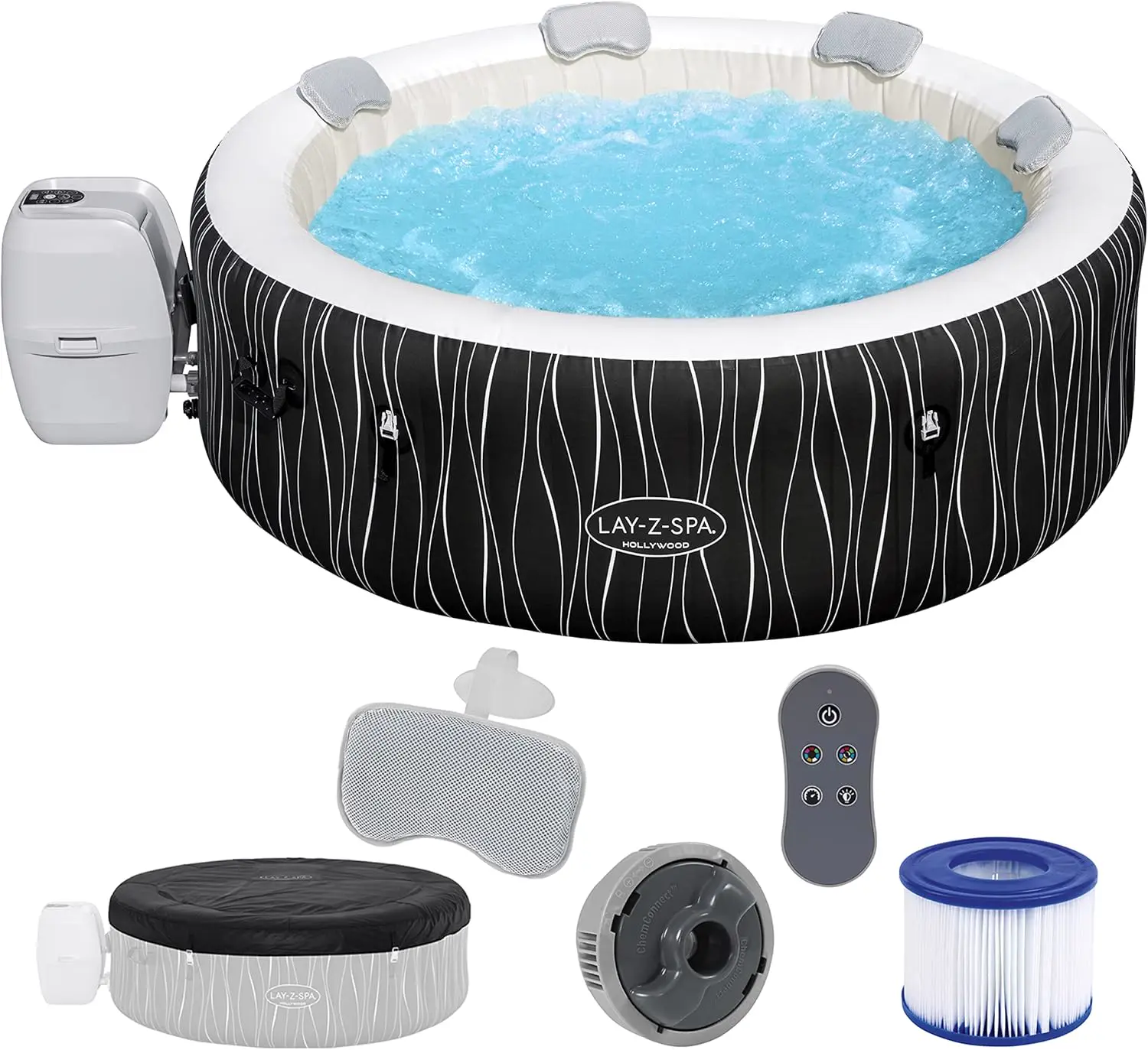 Bestway LAY-Z-SPA® Hollywood Airjet™ 196 x 66 cm, 4-6 personnes