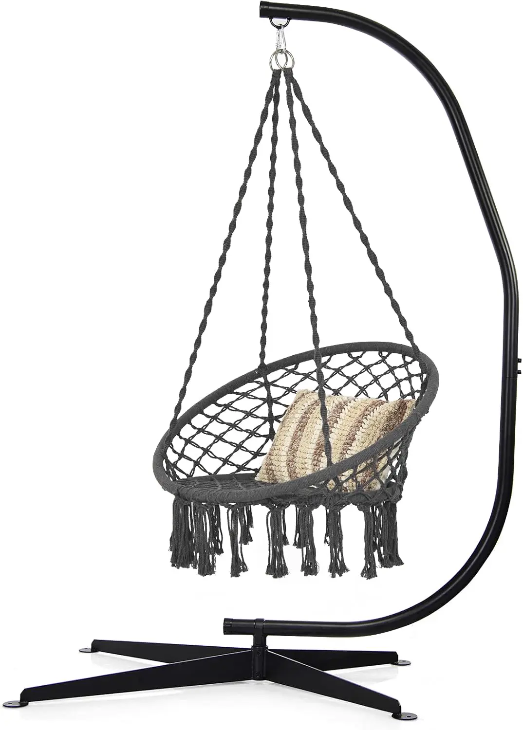 GIANTEX Support Fauteuil Suspendue Structure Métallique Robuste