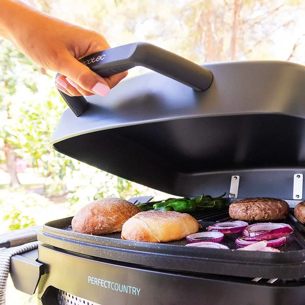 Barbecue électrique en aluminium noir vue 3