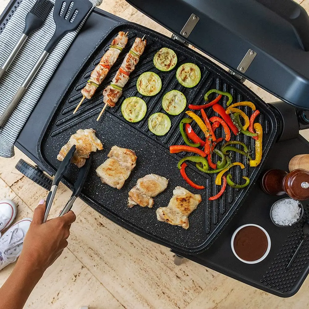 Barbecue électrique en aluminium noir vue 5