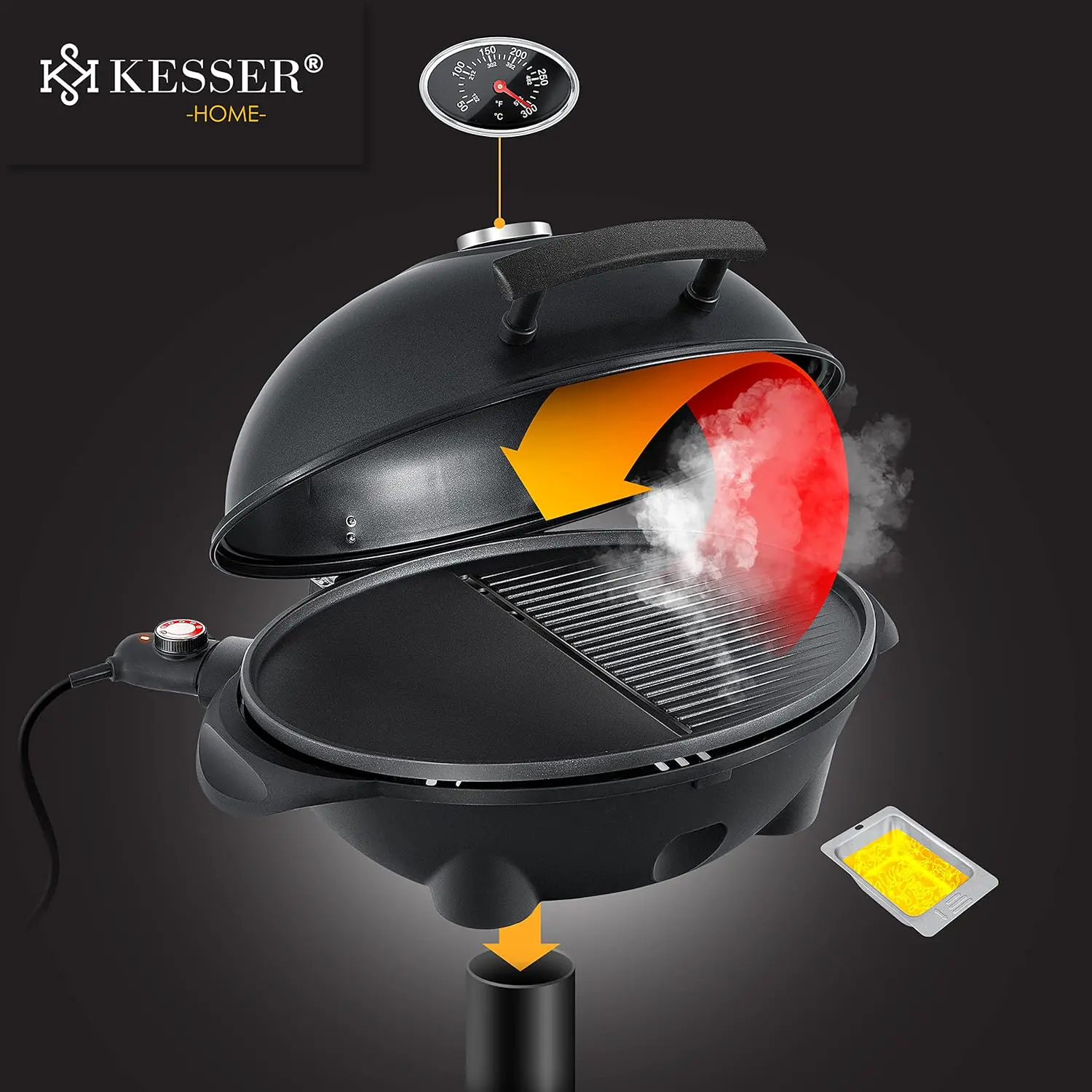 Barbecue électrique KESSER Gril Électrique 2en1 vue 3