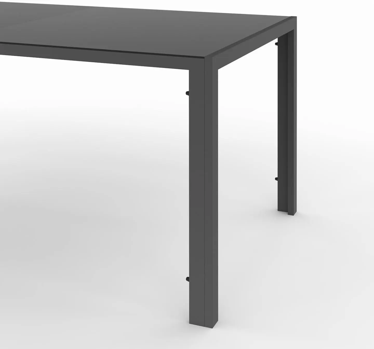 Table de jardin 6 places gris vue 7