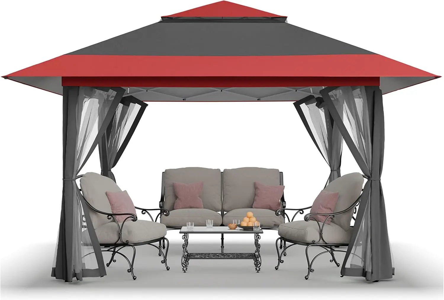 CROWN SHADES Tonnelle de Jardin 4 x 4 m