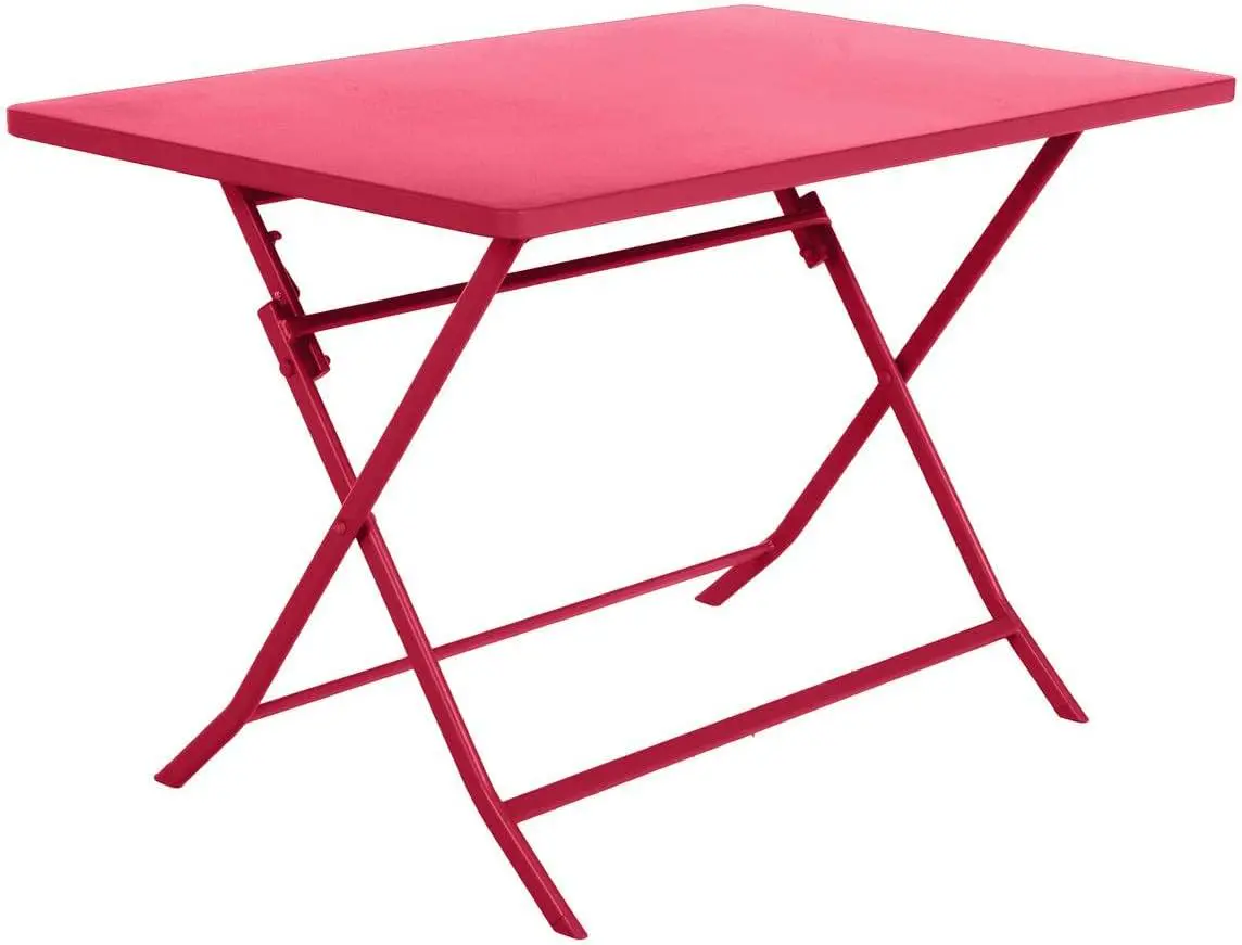 Hespéride - Table de Jardin Pliante Rectangulaire Greensboro Rouge