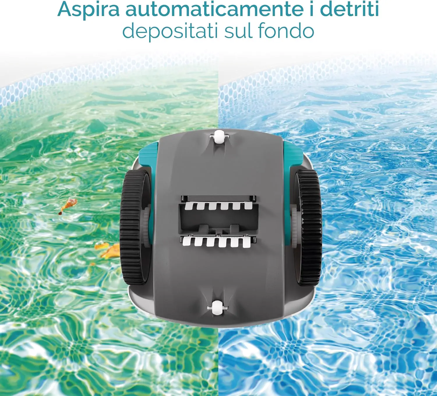 Robot piscine blanc/bleu vue 6