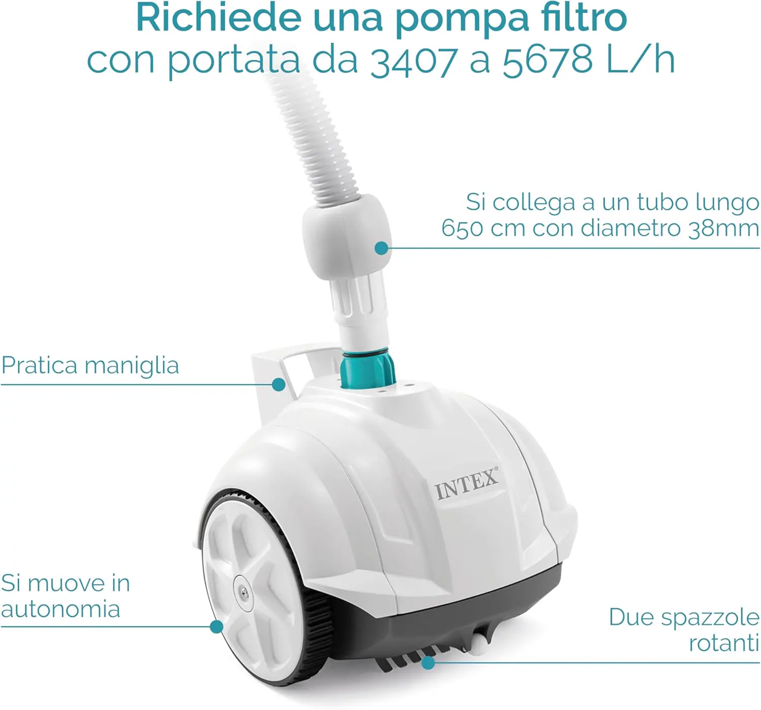 Robot piscine blanc/bleu vue 7
