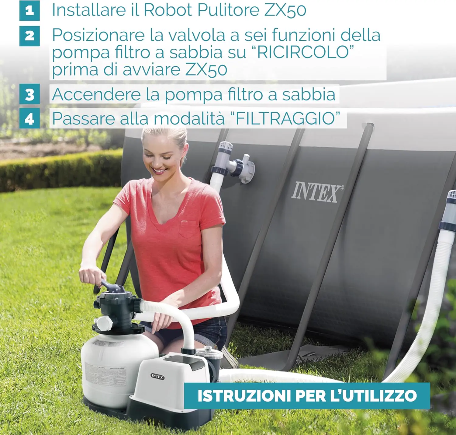 Robot piscine blanc/bleu vue 9