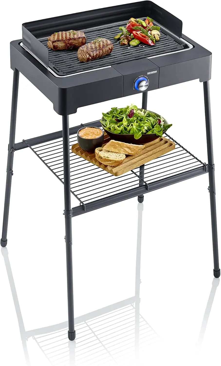 SEVERIN Barbecue électrique 2 200 W avec grille en fonte d'aluminium