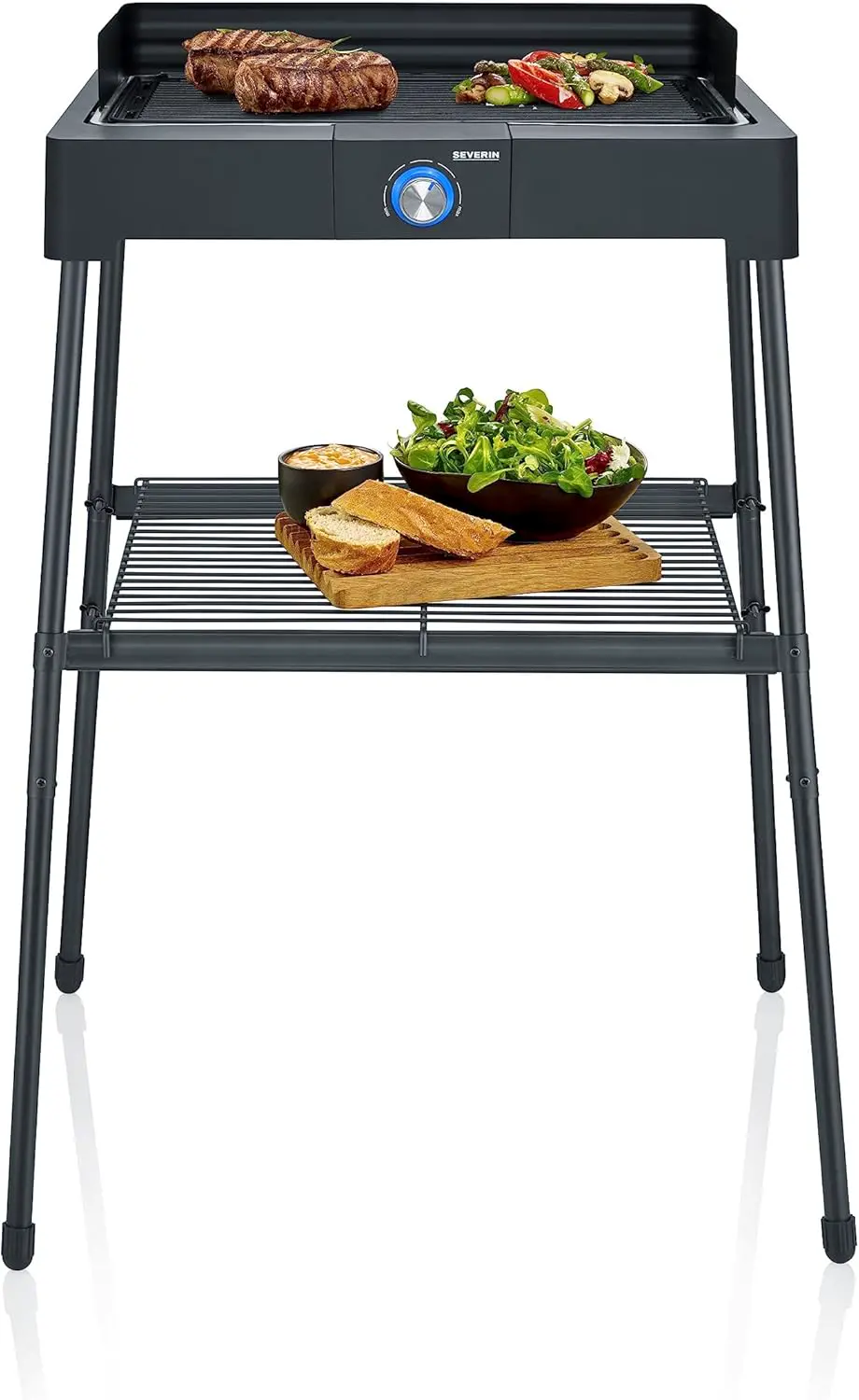 Barbecue électrique en aluminium noir vue 7