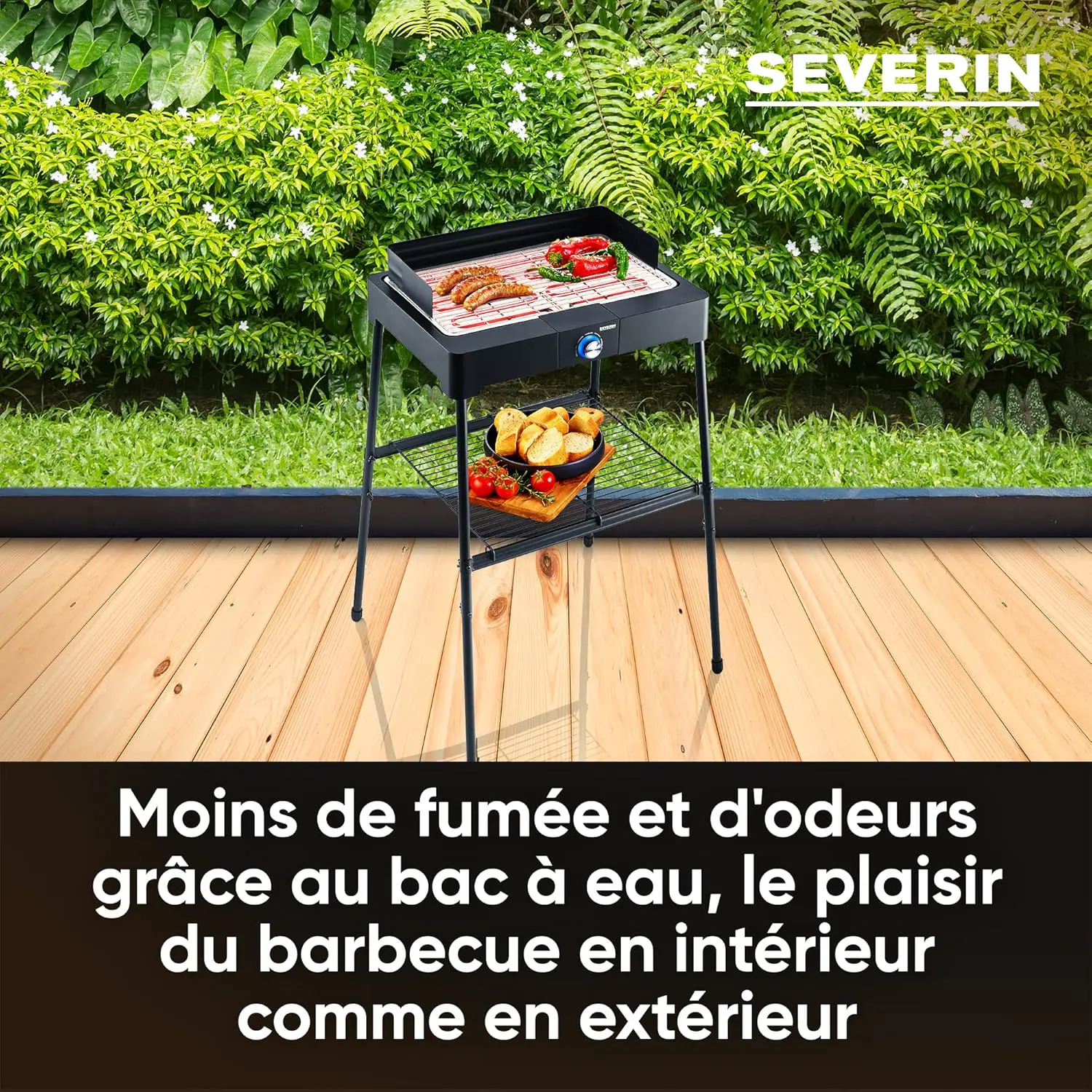 Barbecue électrique noir vue 3