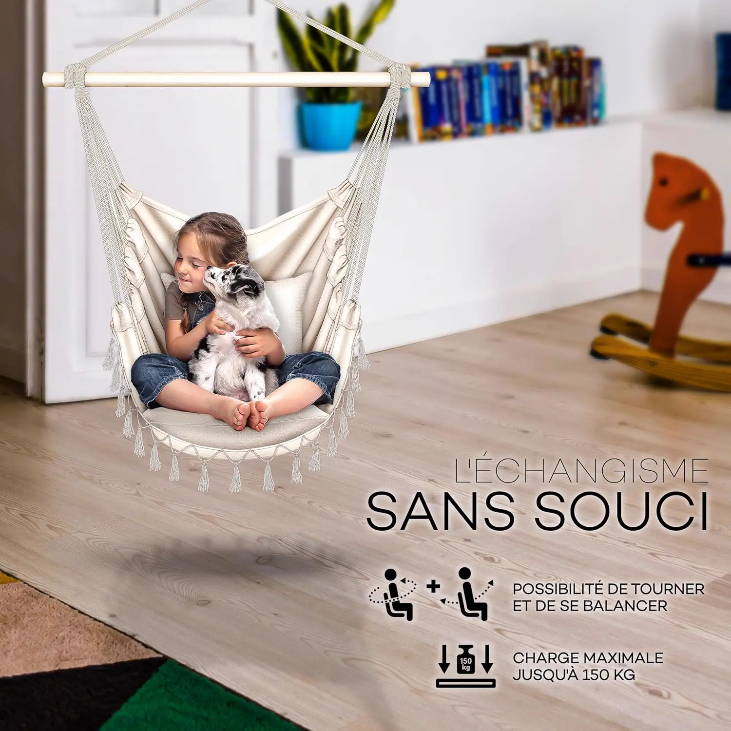 Fauteuils suspendus en métal vue 3