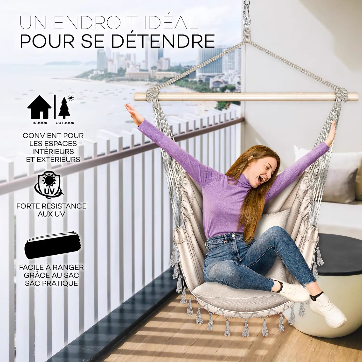 Fauteuils suspendus en métal vue 7
