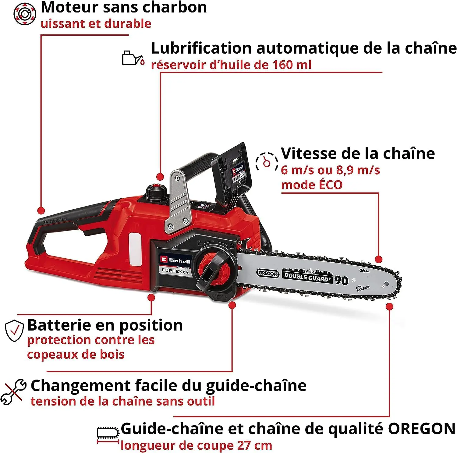 Tronçonneuse thermique en bois vue 3
