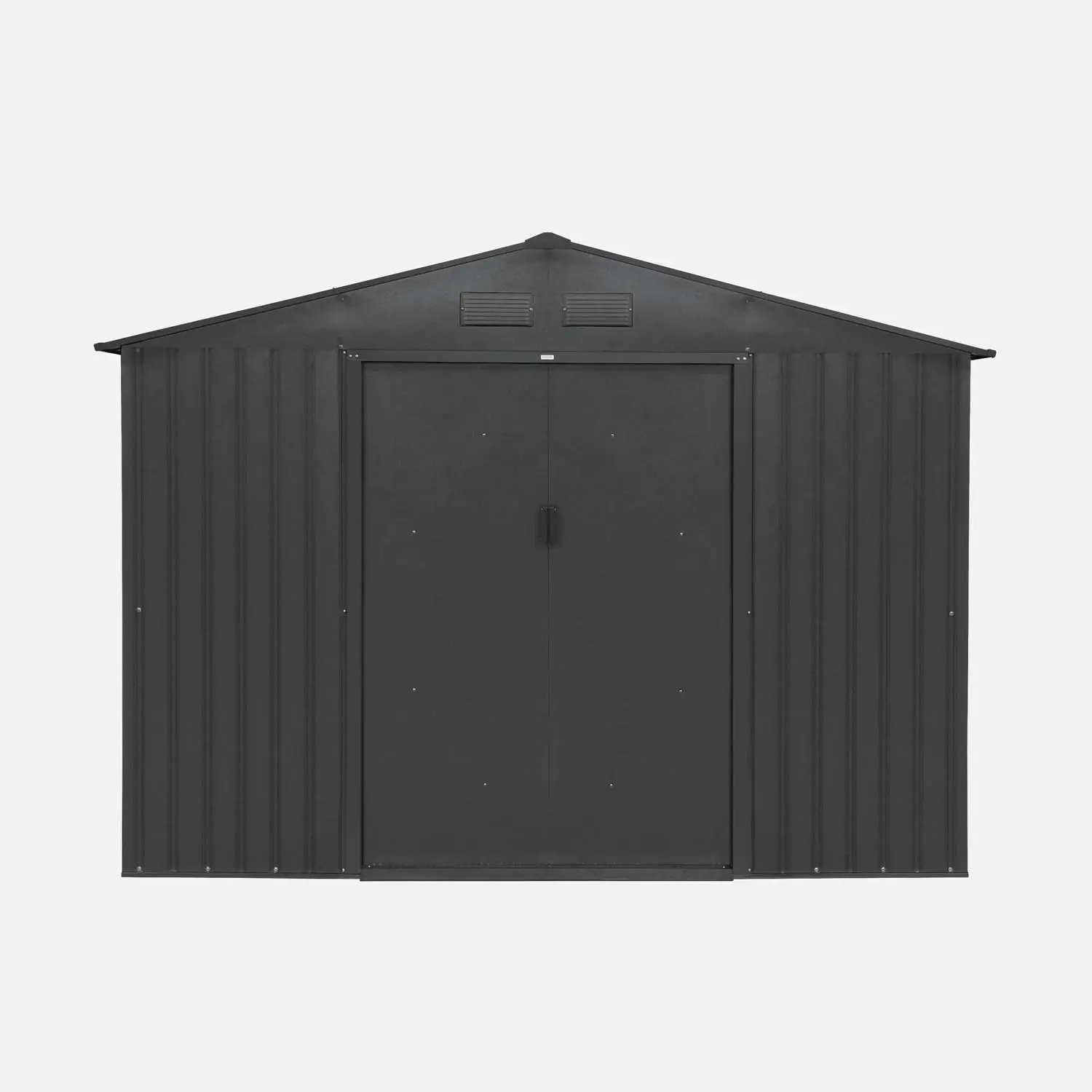 Abri de jardin en métal en métal gris 2,77x3,19 m vue 3