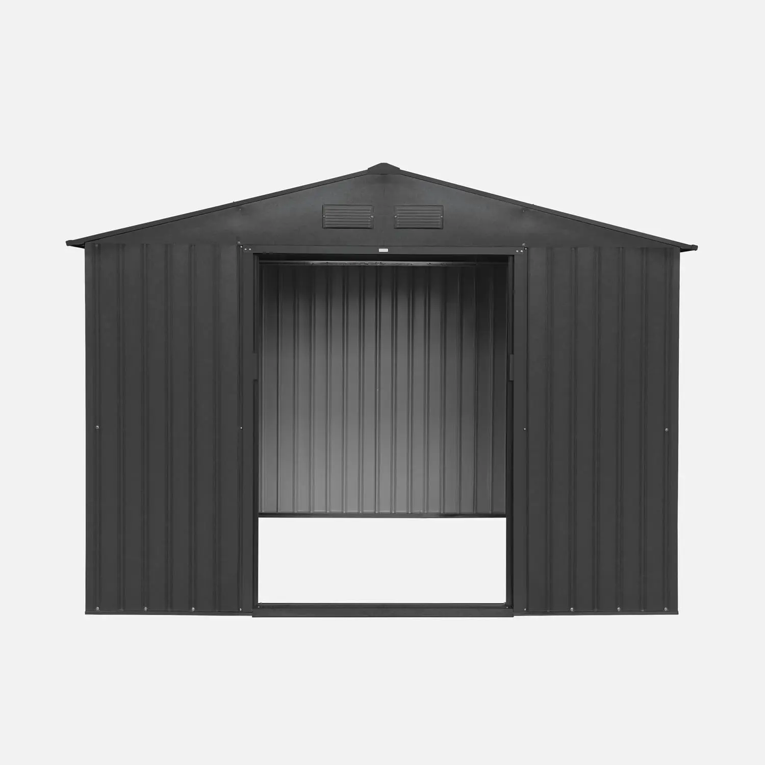 Abri de jardin en métal en métal gris 2,77x3,19 m vue 5