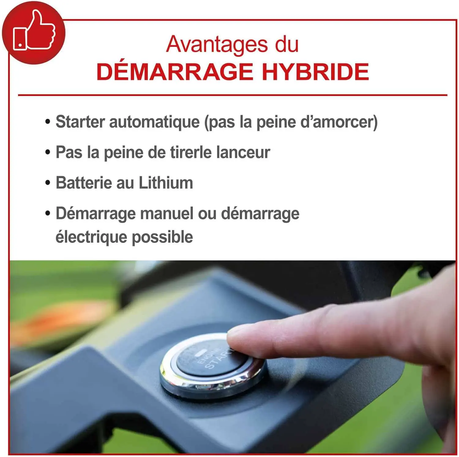 Tondeuse autoportée rouge vue 5