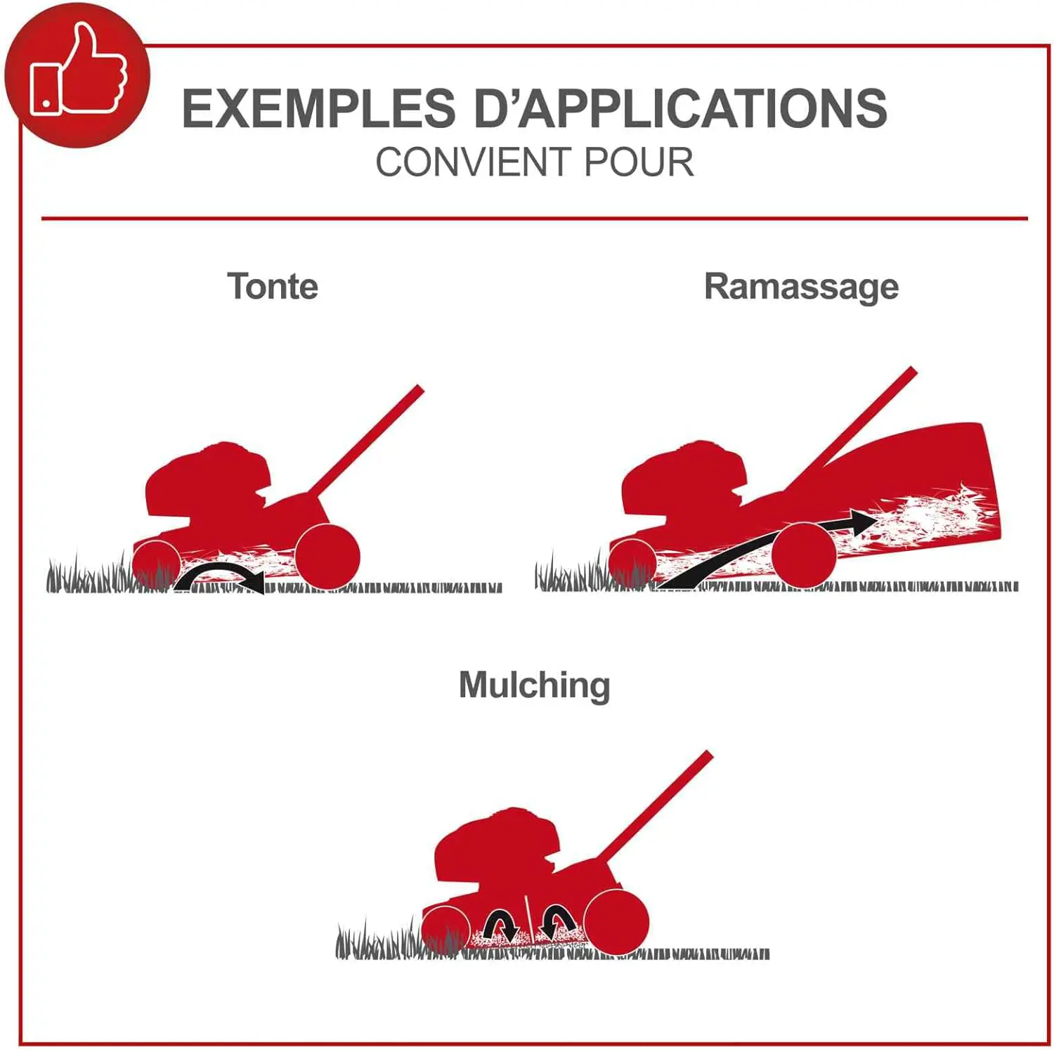 Tondeuse autoportée rouge vue 2