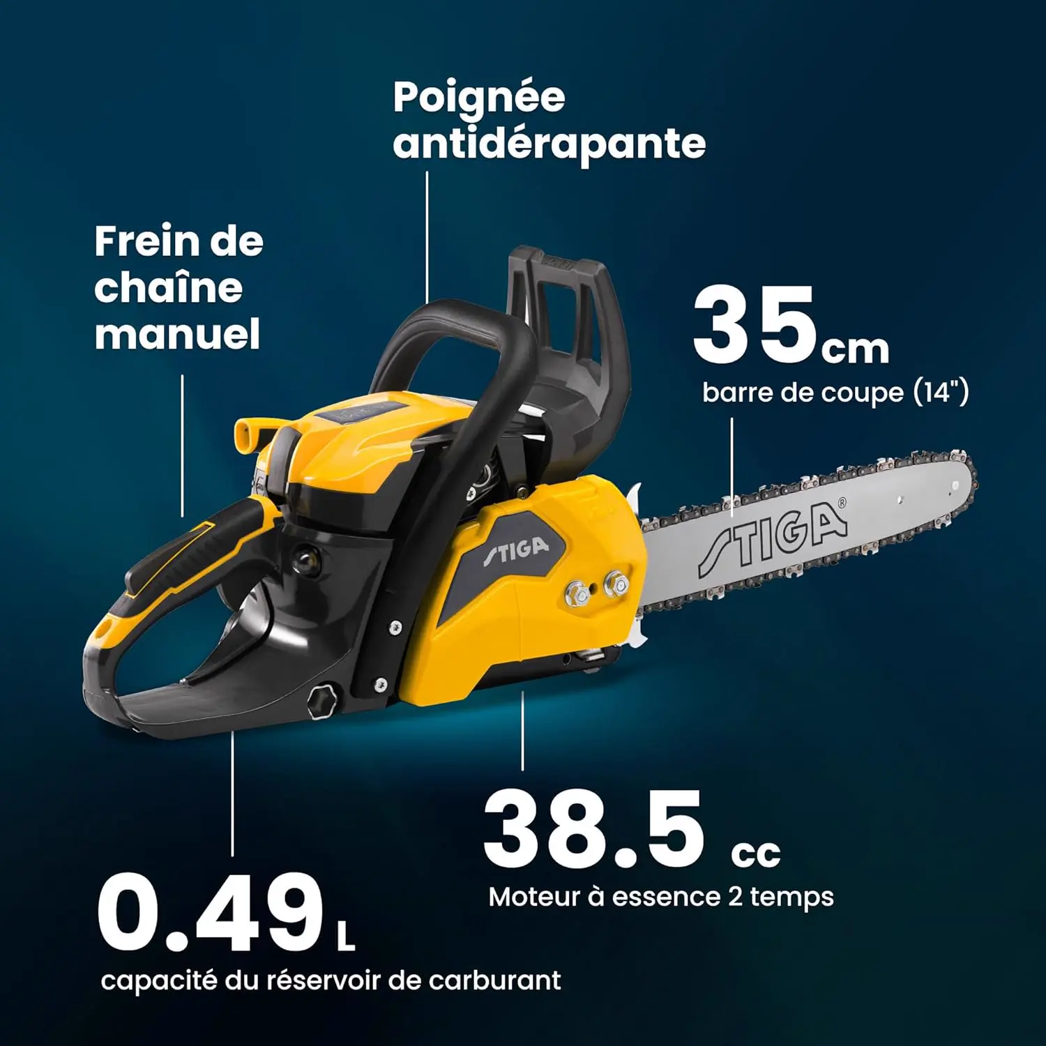 Tronçonneuse thermique en bois vue 5