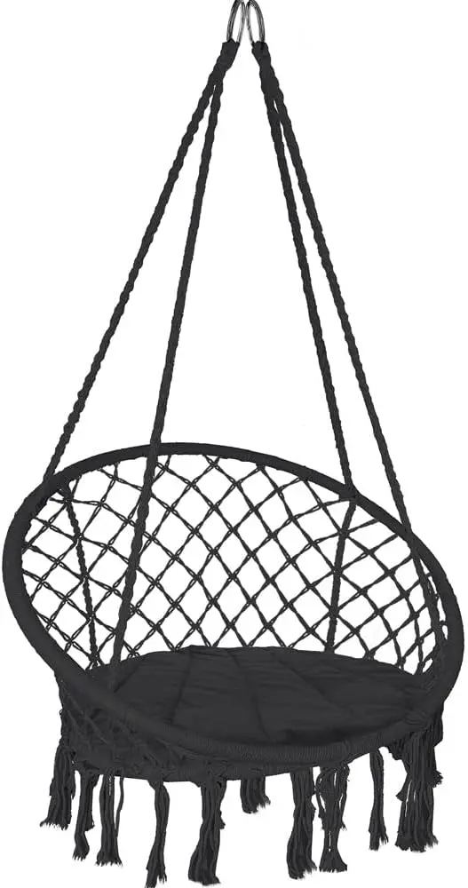 VOUNOT® Fauteuil Suspendu à Franges avec Coussins de Siège