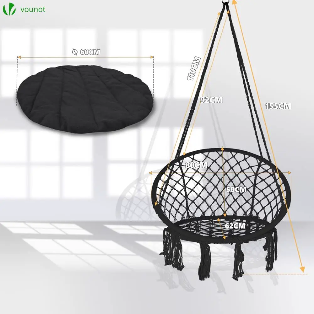Fauteuils suspendus en métal gris vue 4