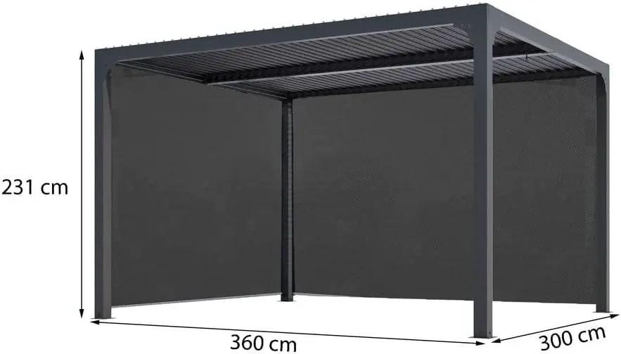 Pergola en aluminium anthracite 10,8 m² vue 2