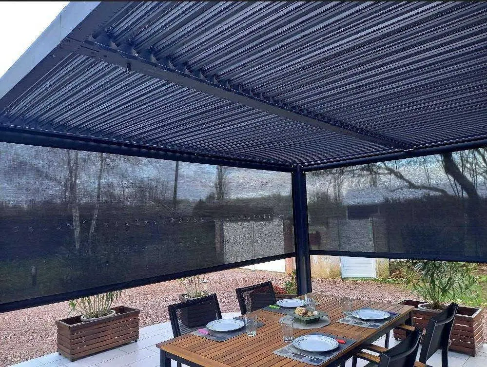Pergola en aluminium anthracite 10,8 m² vue 6