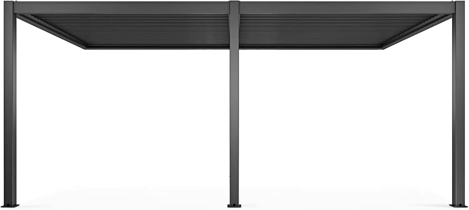 Pergola en aluminium 3x2,57 m adossée vue 6