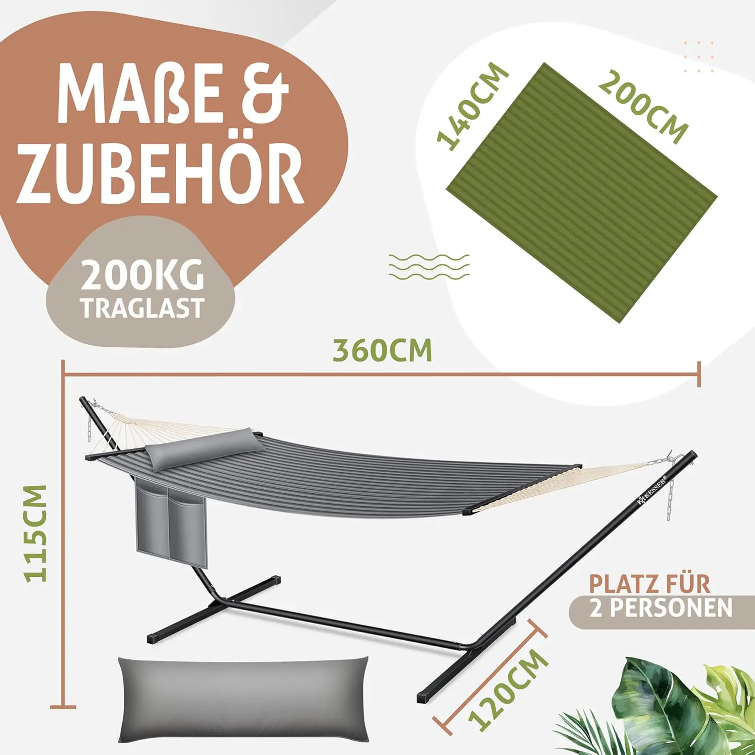 Fauteuils suspendus 2 places en métal gris vue 7