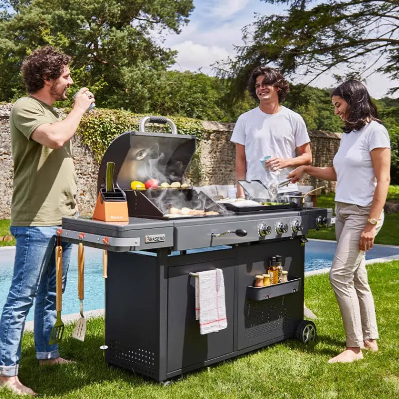Barbecue à gaz en métal vue 9