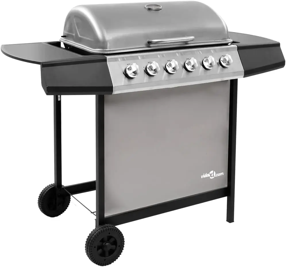 vidaXL Barbecue Gril à Gaz avec 6 Brûleurs Gril d'Extérieur Grille