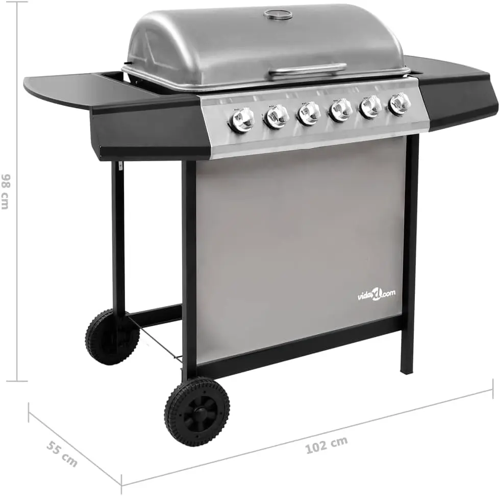 Barbecue à gaz en métal vue 2