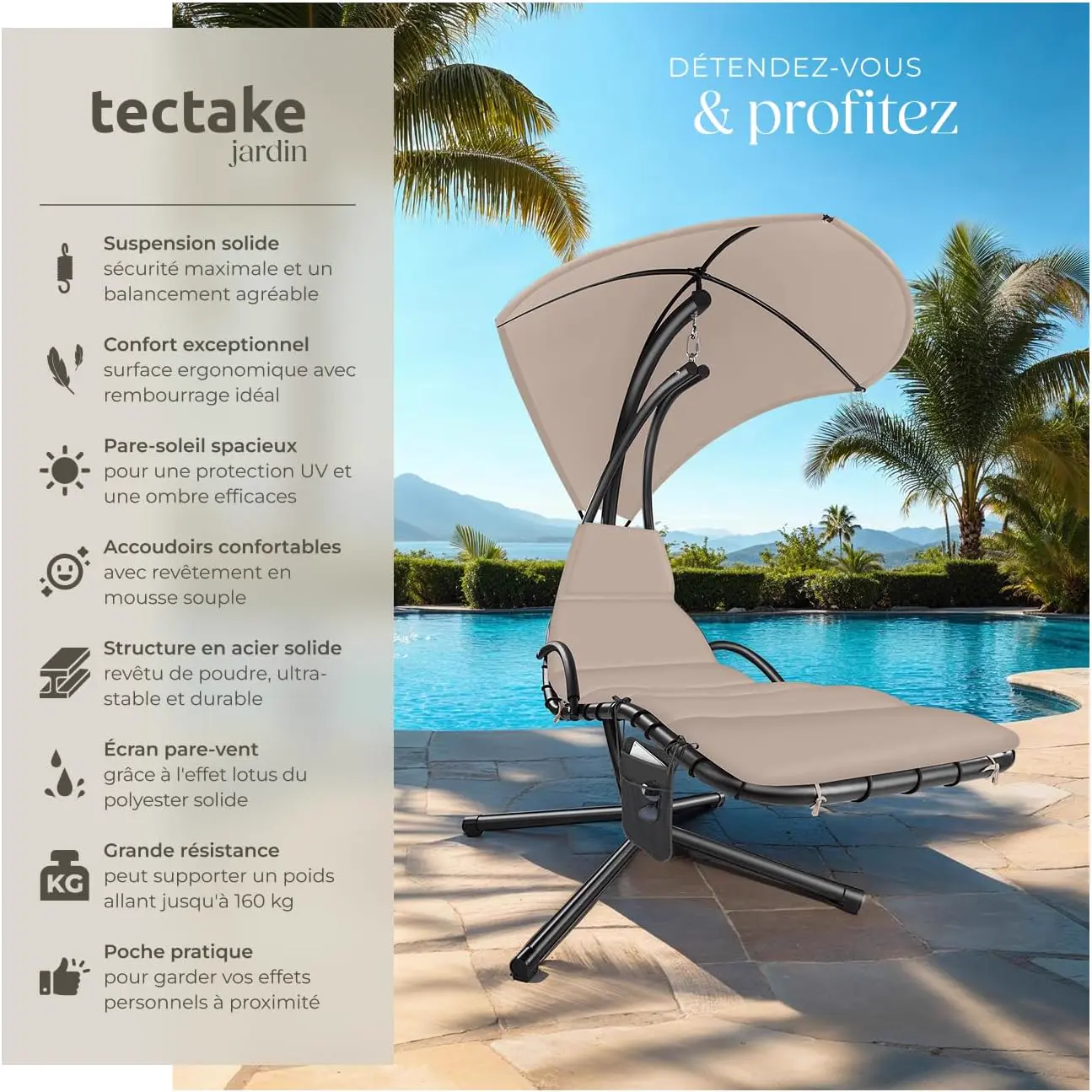 Fauteuils suspendus Bain de Soleil Suspendu Siege Suspendu ave… vue 4