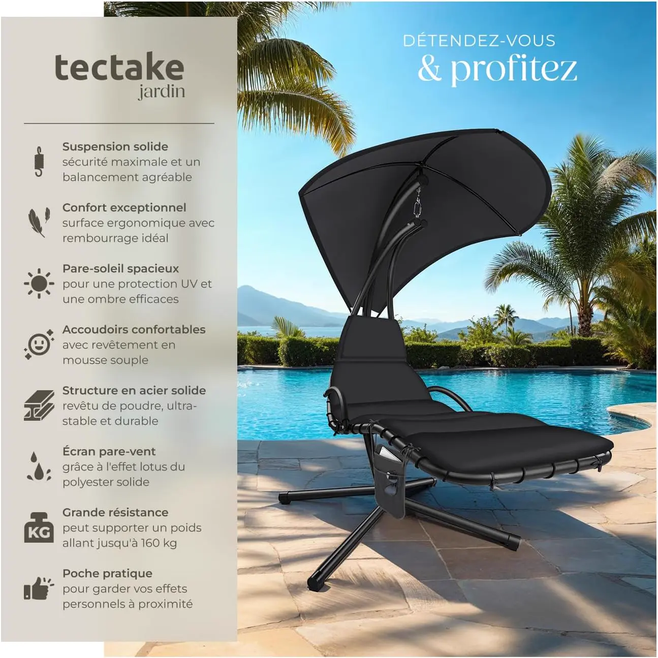 Fauteuils suspendus Bain de Soleil Suspendu Siege Suspendu ave… vue 4