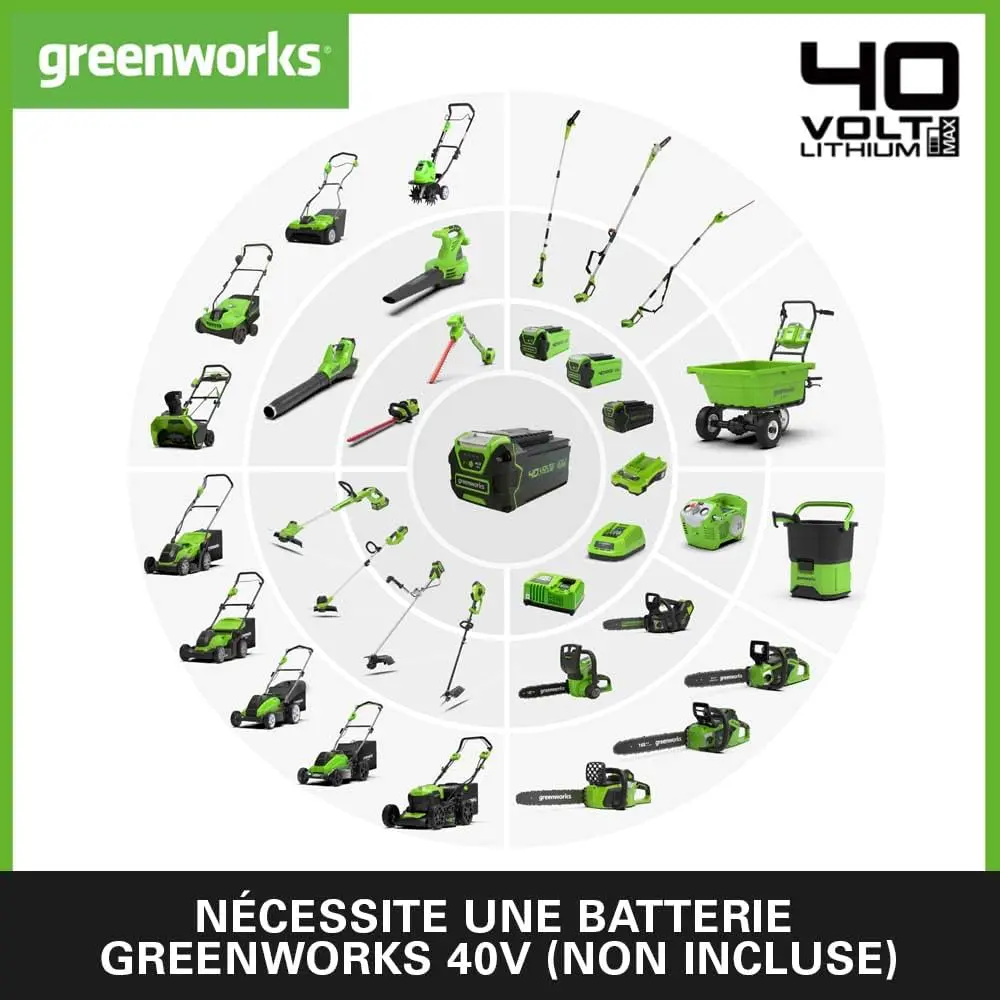 Tronçonneuse à batterie en métal vue 5