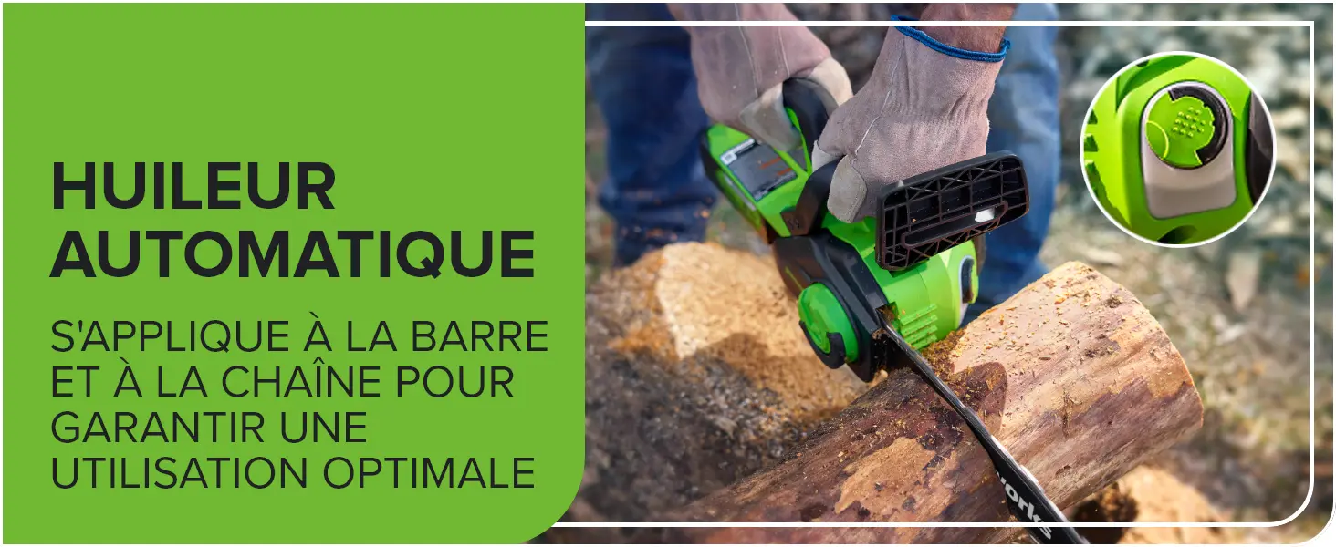 Tronçonneuse à batterie en bois — contenu détaillé 4