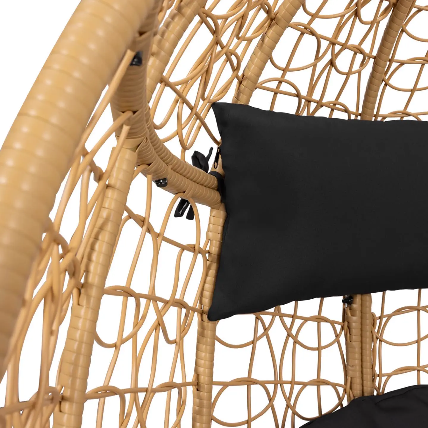 Fauteuils suspendus en rotin noir vue 7