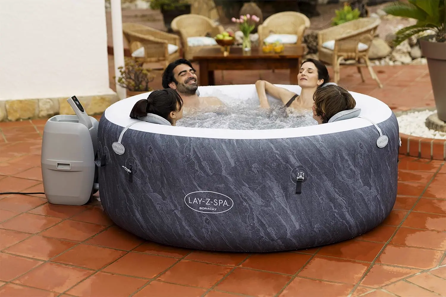 Spa gonflable 4 personnes 71" x 26"/1.80m x 66cm Boracay AirJet vue 2