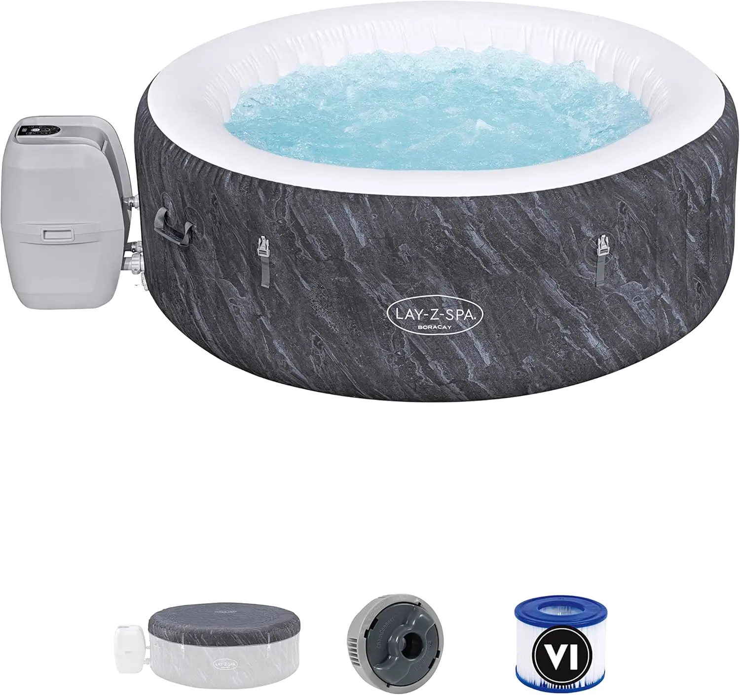 Spa gonflable 4 personnes 71" x 26"/1.80m x 66cm Boracay AirJet vue 4