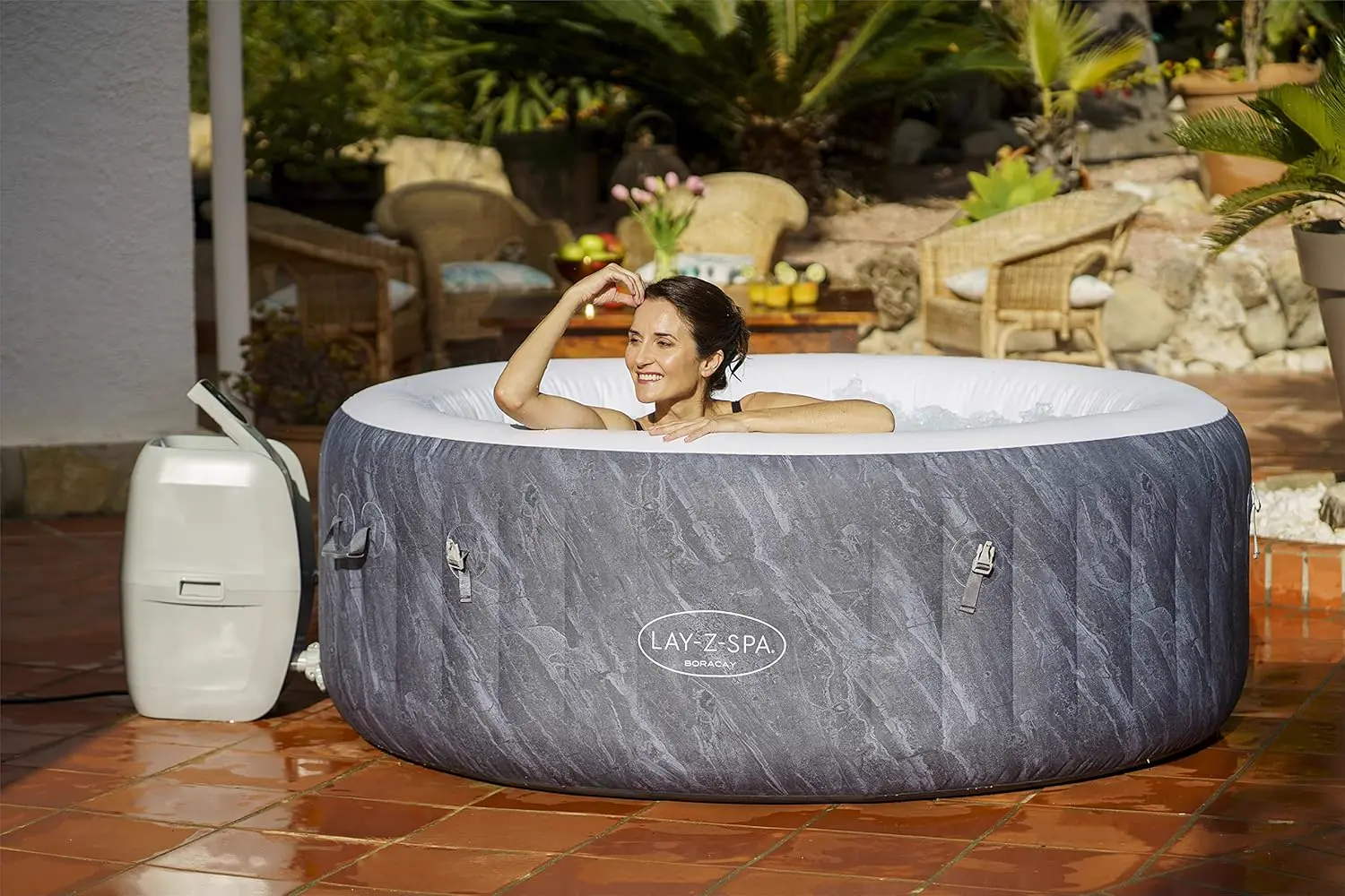 Spa gonflable 4 personnes 71" x 26"/1.80m x 66cm Boracay AirJet vue 14