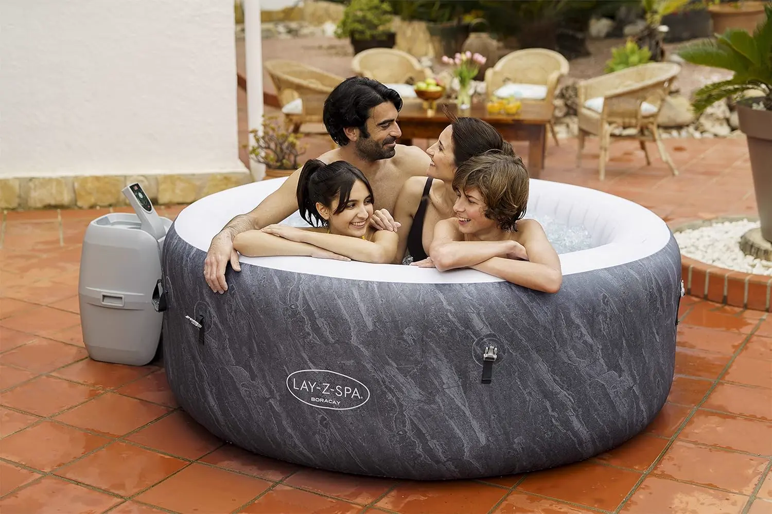 Spa gonflable 4 personnes 71" x 26"/1.80m x 66cm Boracay AirJet vue 15