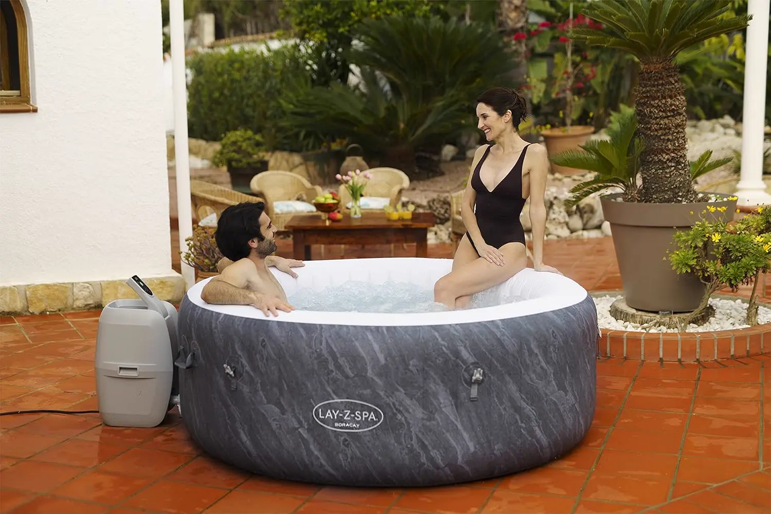 Spa gonflable 4 personnes 71" x 26"/1.80m x 66cm Boracay AirJet vue 16