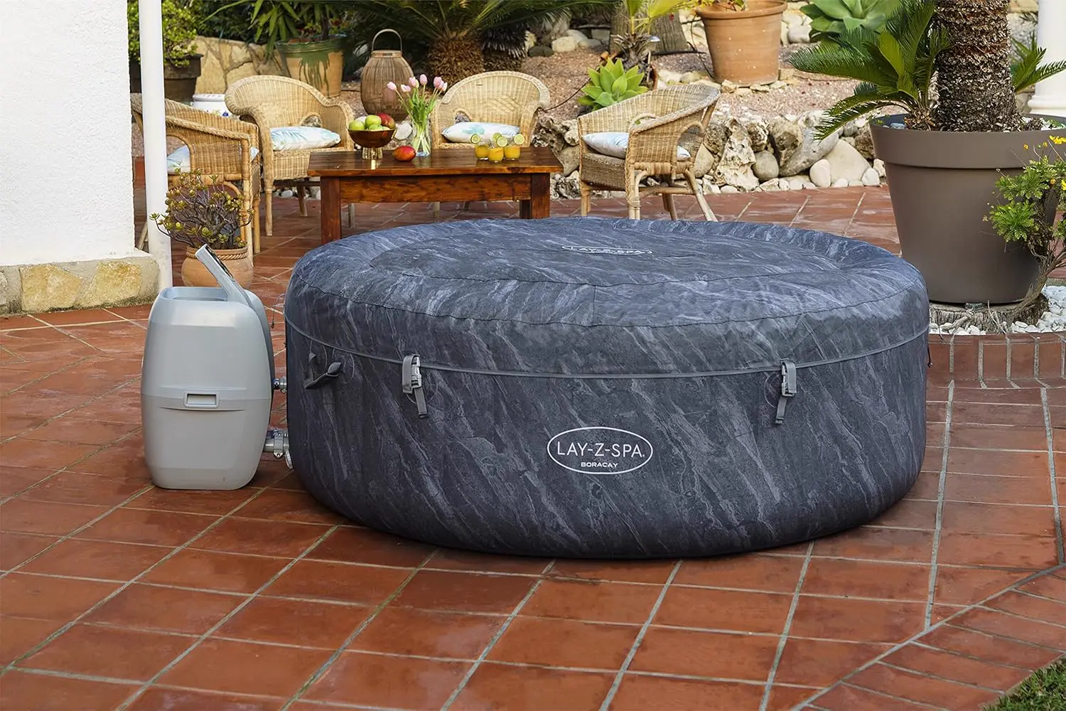 Spa gonflable 4 personnes 71" x 26"/1.80m x 66cm Boracay AirJet vue 22