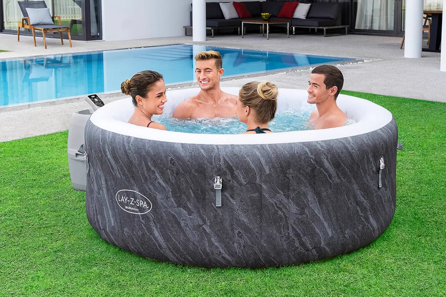Spa gonflable 4 personnes 71" x 26"/1.80m x 66cm Boracay AirJet vue 23